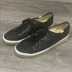 Keds for Kate Spade Black Glitter Kickstart Tinsel Sneakers